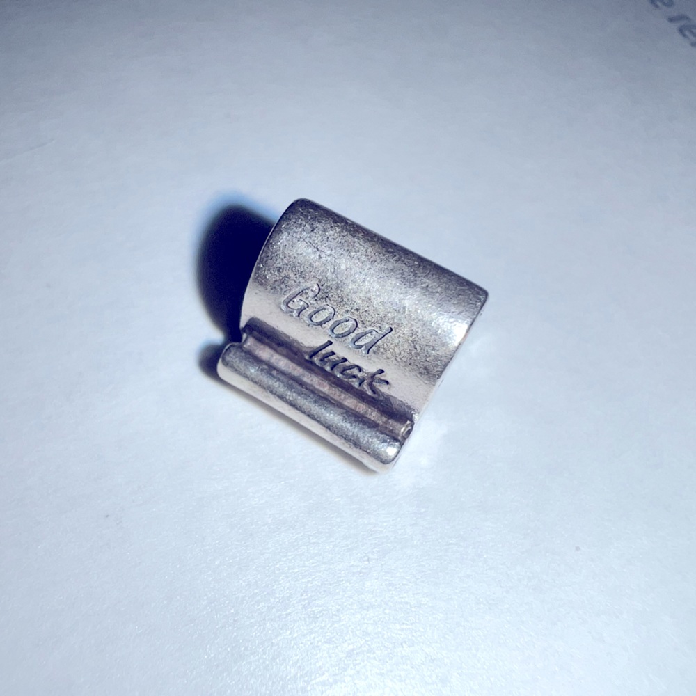 Sterling Silver Pandora “Good Luck” Graduation Diploma Charm